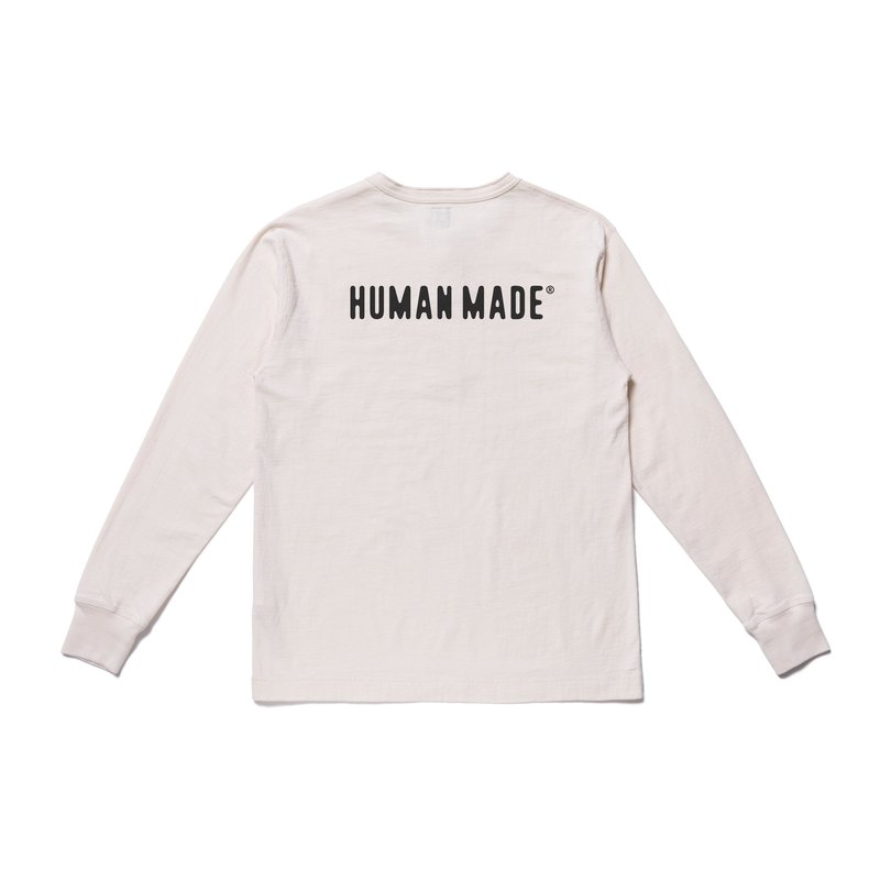 Human Made Henley Neck Long T-Shirt - White | Garmentory