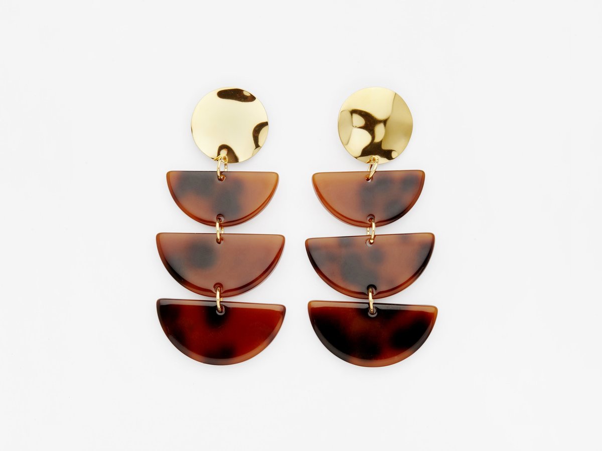 Clemence Earrings Tortoise - Image 2 of 2