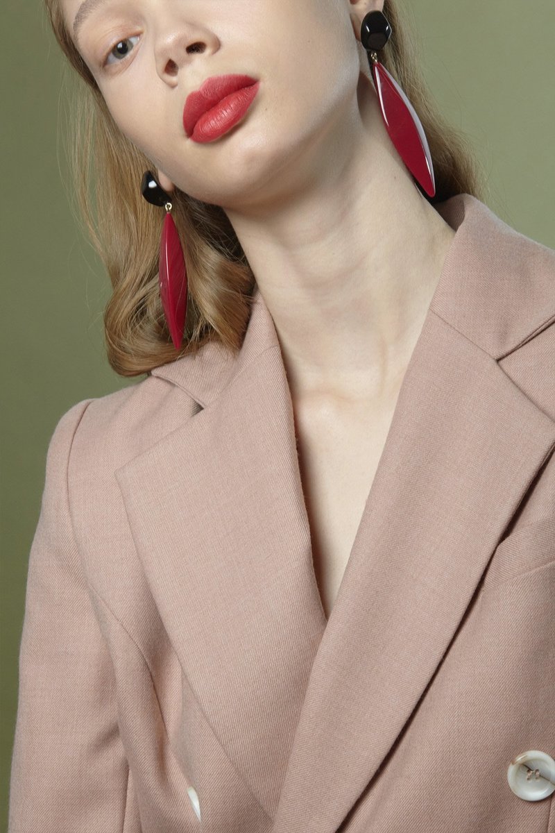 Margot Earrings in Burgundy