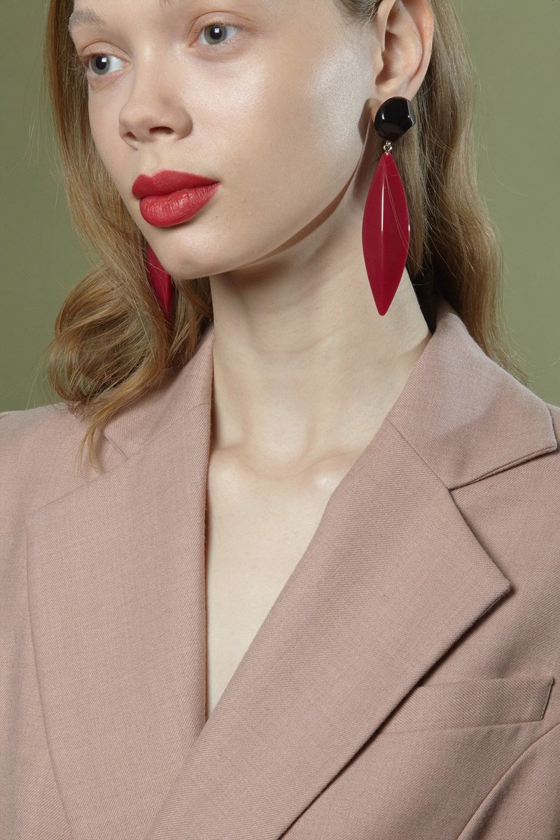 Margot Earrings in Burgundy