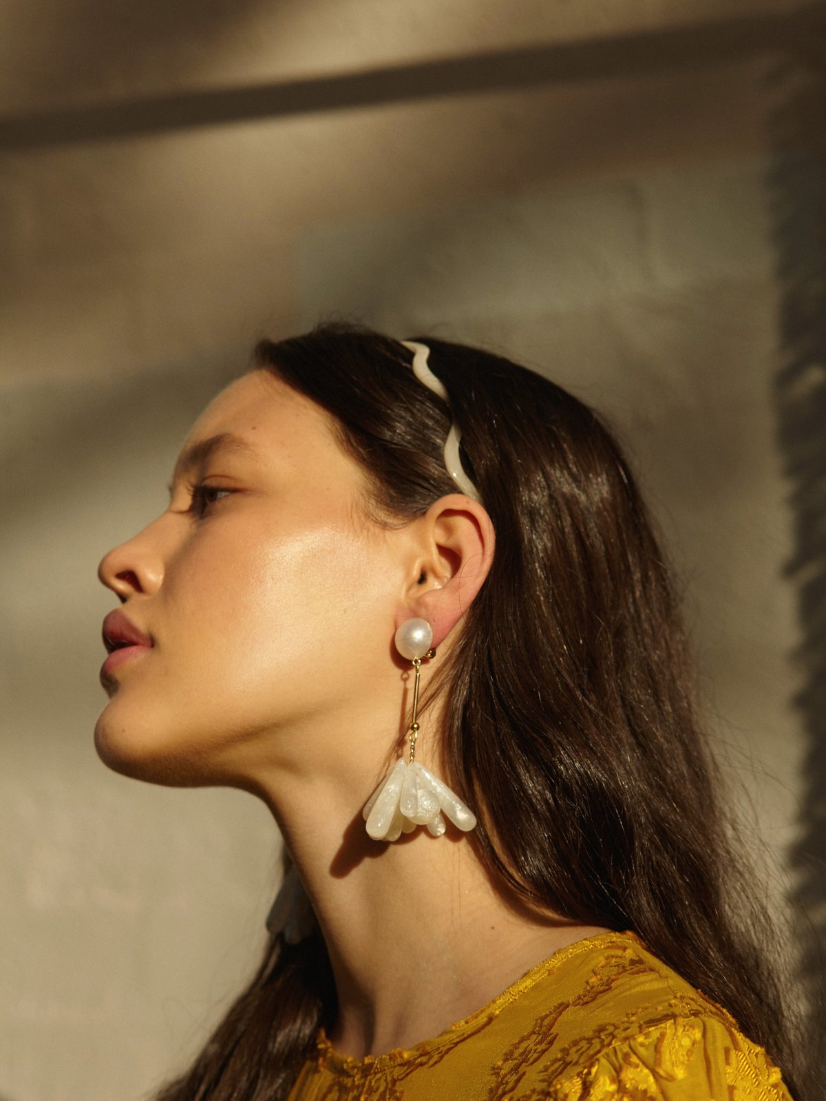 Rita Earrings White - Image 1 of 3