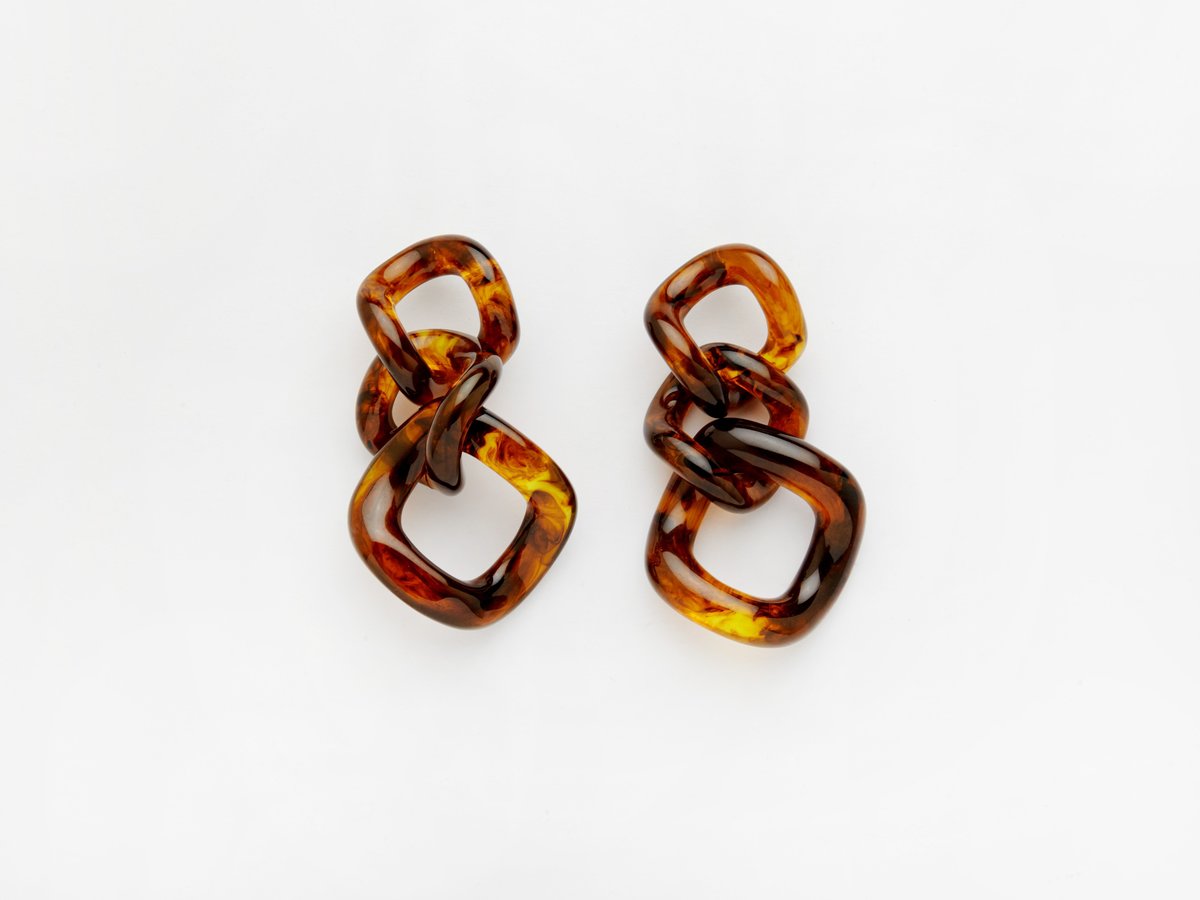Romane Earrings in Tortoise - Image 2 of 2