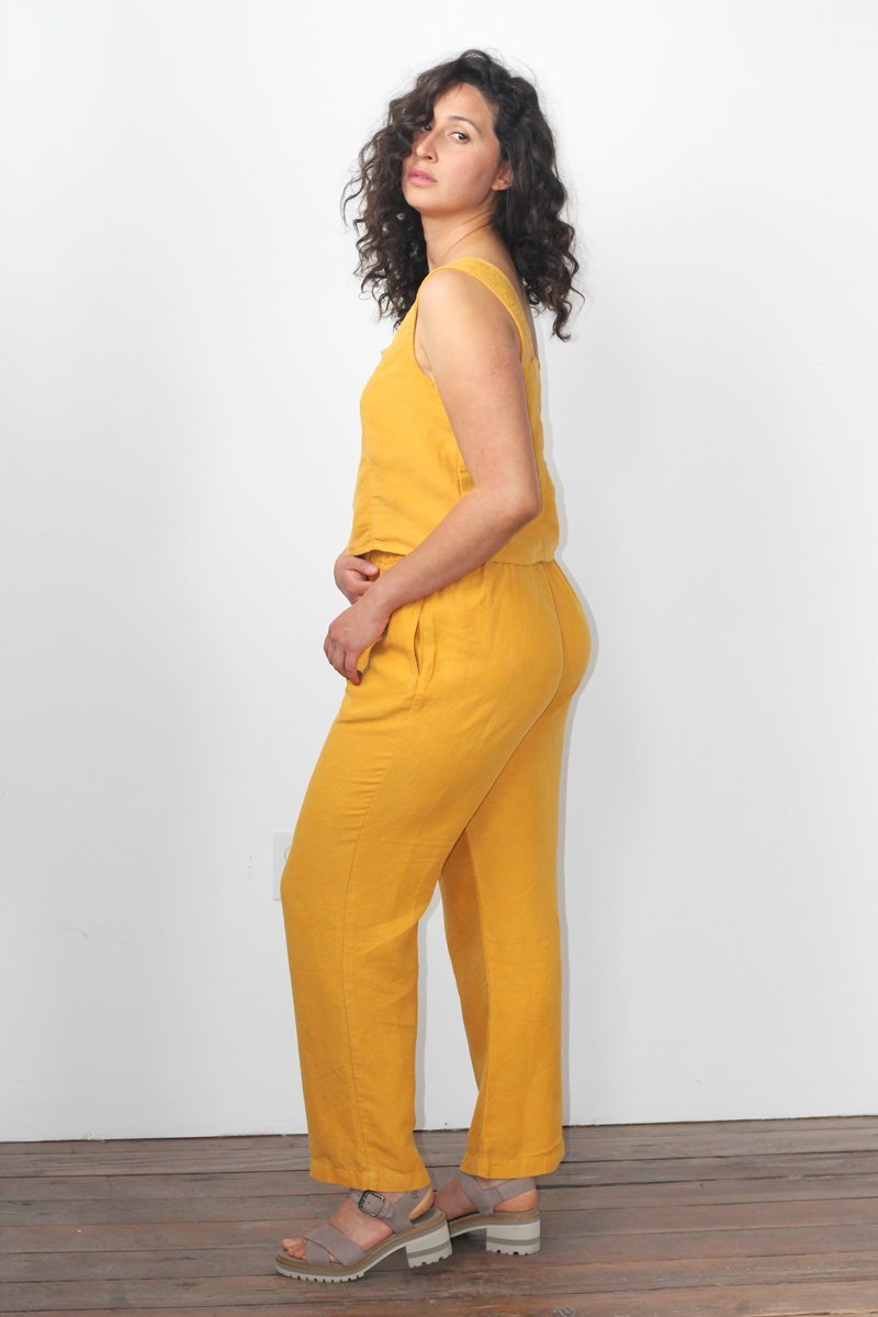 Patricia Linen Pant  - Golden