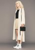 Berenik LONG SILKY STRETCH CREPE CARDIGAN - Beige - Thumbnail 2
