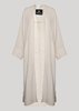 Berenik LONG SILKY STRETCH CREPE CARDIGAN - Beige - Thumbnail 7