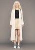 Berenik LONG SILKY STRETCH CREPE CARDIGAN - Beige - Thumbnail 3