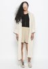 Berenik LONG SILKY STRETCH CREPE CARDIGAN - Beige - Thumbnail 6