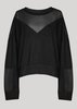 Berenik PATCHWORK COTTON JERSEY SWEATER - black transparent/opaque - Thumbnail 7