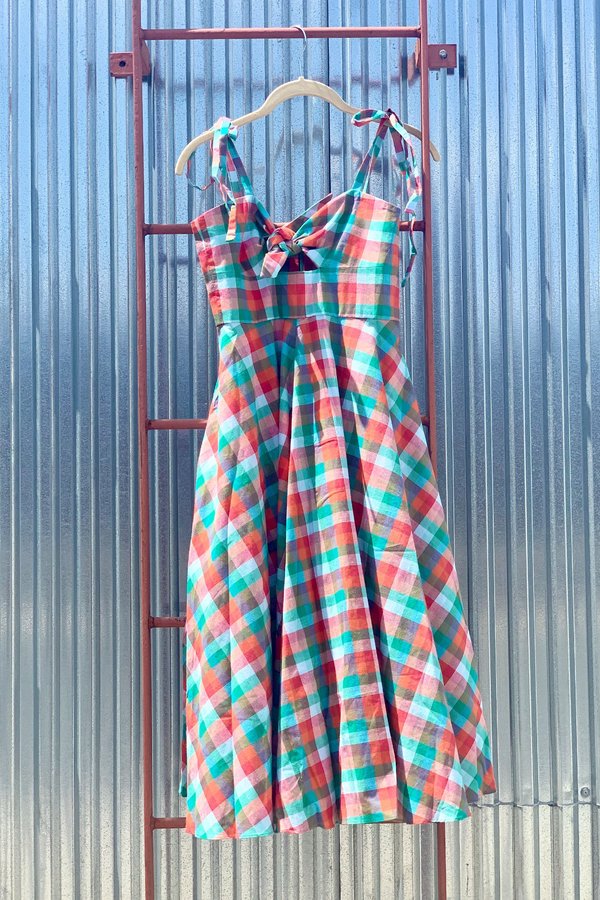 rachel green gingham dress Rachel Green Floral Print Strapless Mini Dress - Size L - Sky to Moon - Cutout Waist, Open Back, Elastic Waist