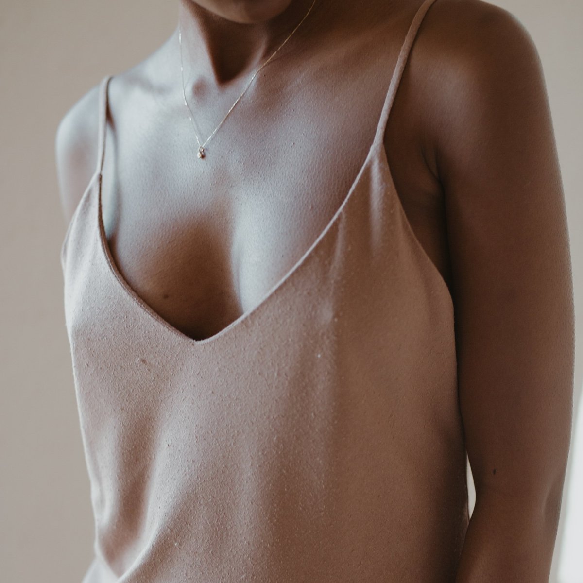 Ozma Bias Slip Dress - Sand - Image 2 of 4