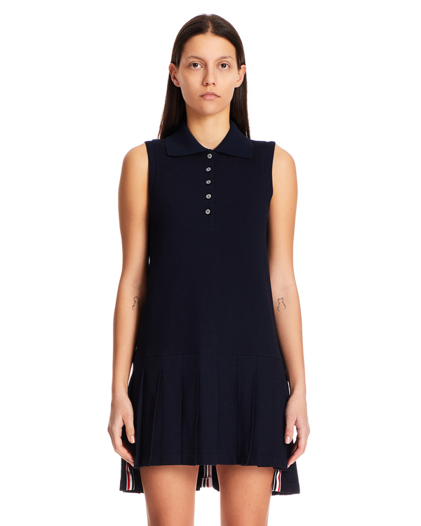 Thom Browne Logo Dress - Navy Blue | Garmentory Thom Browne Logo Dress - Navy Blue | Garmentory