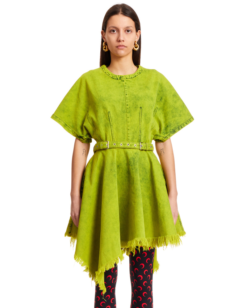 Marques Almeida Cotton Denim Dress Green Garmentory
