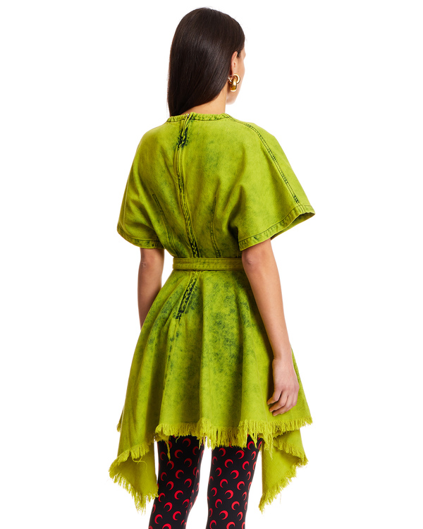 Marques Almeida Cotton Denim Dress Green Garmentory