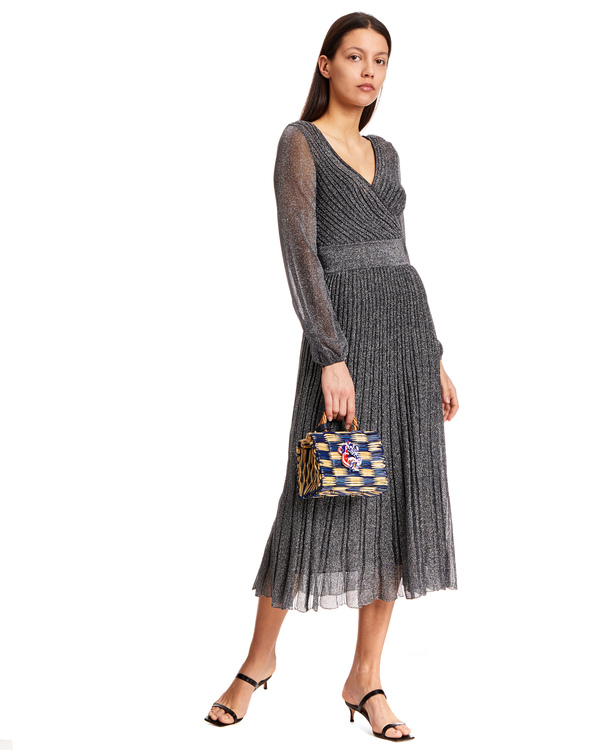 midi dress with pleat Tulip Blush Pink Pleated High-Neck Midi Dress – Club L London