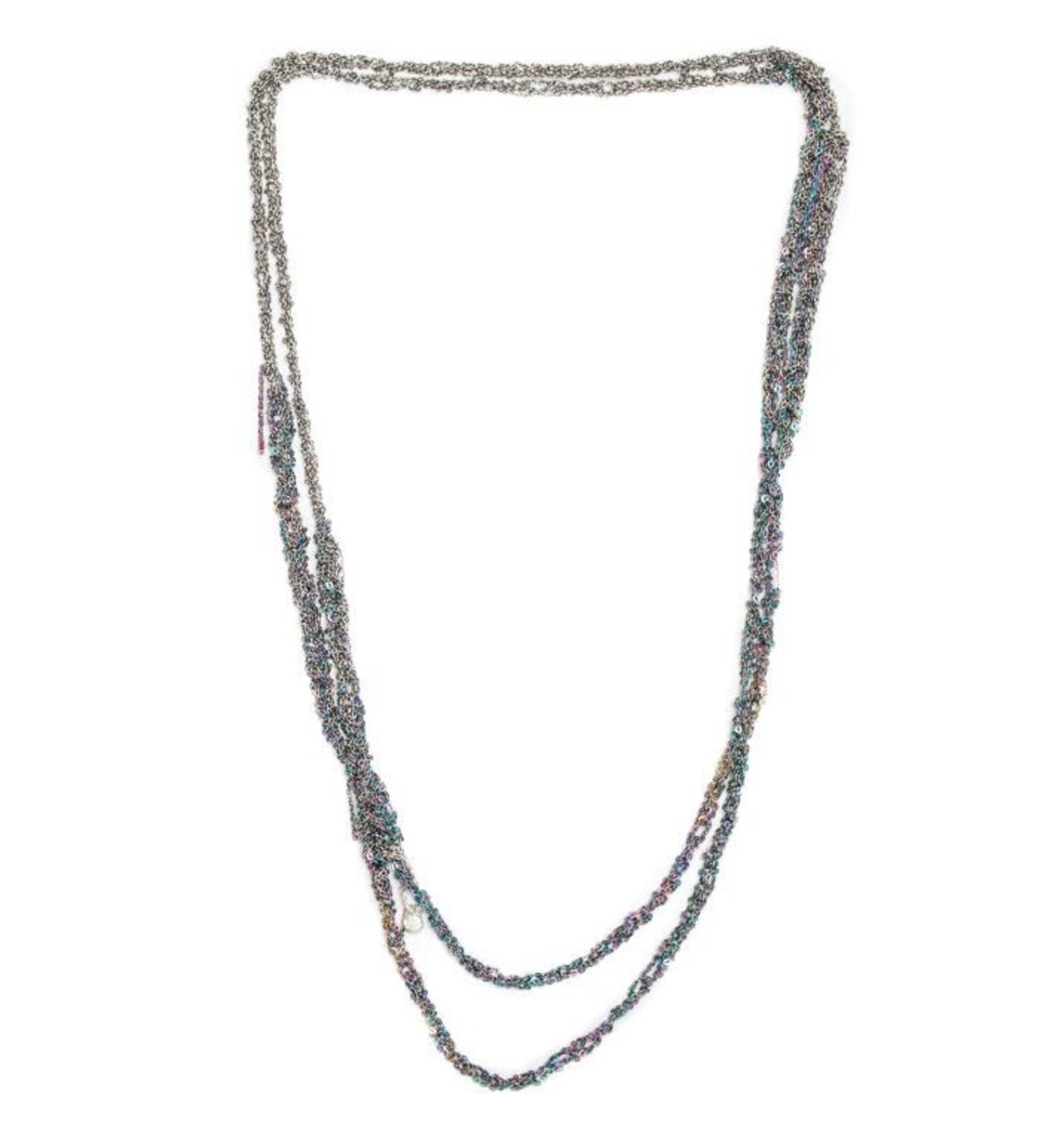 Arielle De Pinto 4-Tone Simple Necklace in Spectrum + Faded Silver - Image 1 of 2