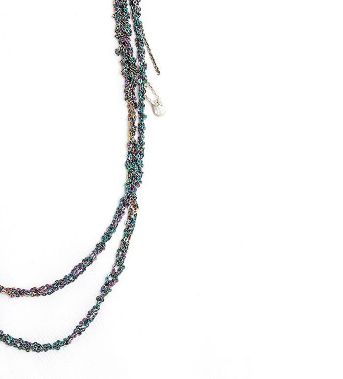 Arielle De Pinto 4-Tone Simple Necklace in Spectrum + Faded Silver - Image 2 of 2