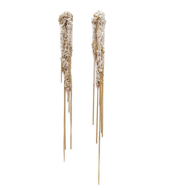 Arielle De Pinto Hairy Drip Earrings in Silver + Gold Arielle De Pinto Hairy Drip Earrings in Silver + Gold