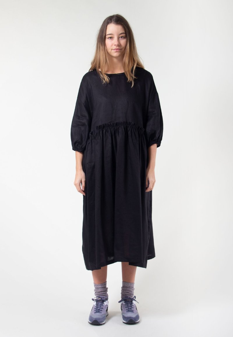 IVY NIU Long Tent Dress - linen black | Garmentory IVY NIU Long Tent Dress - linen black | Garmentory