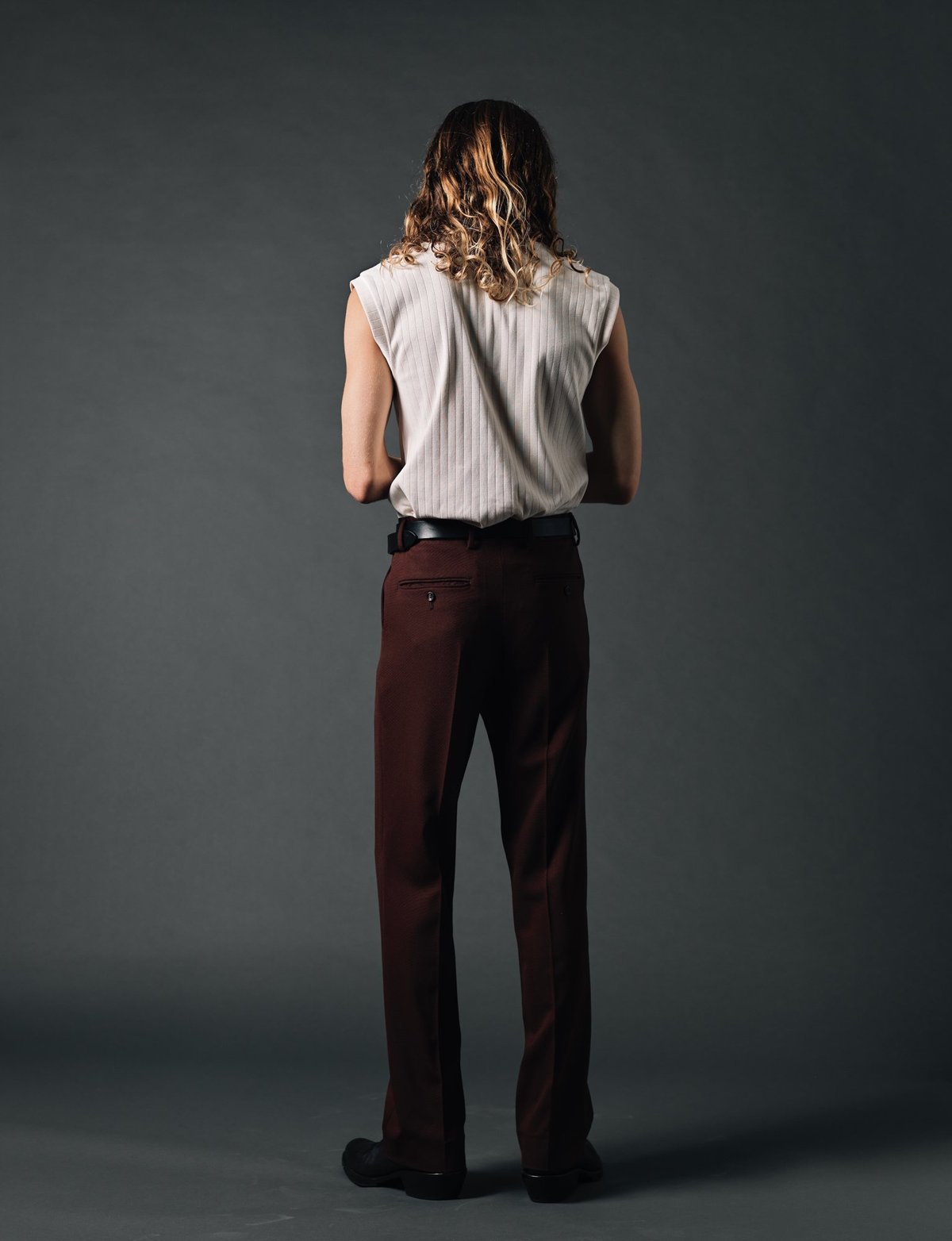 SECOND/LAYER Pico Bootcut Trouser - Wine | Garmentory