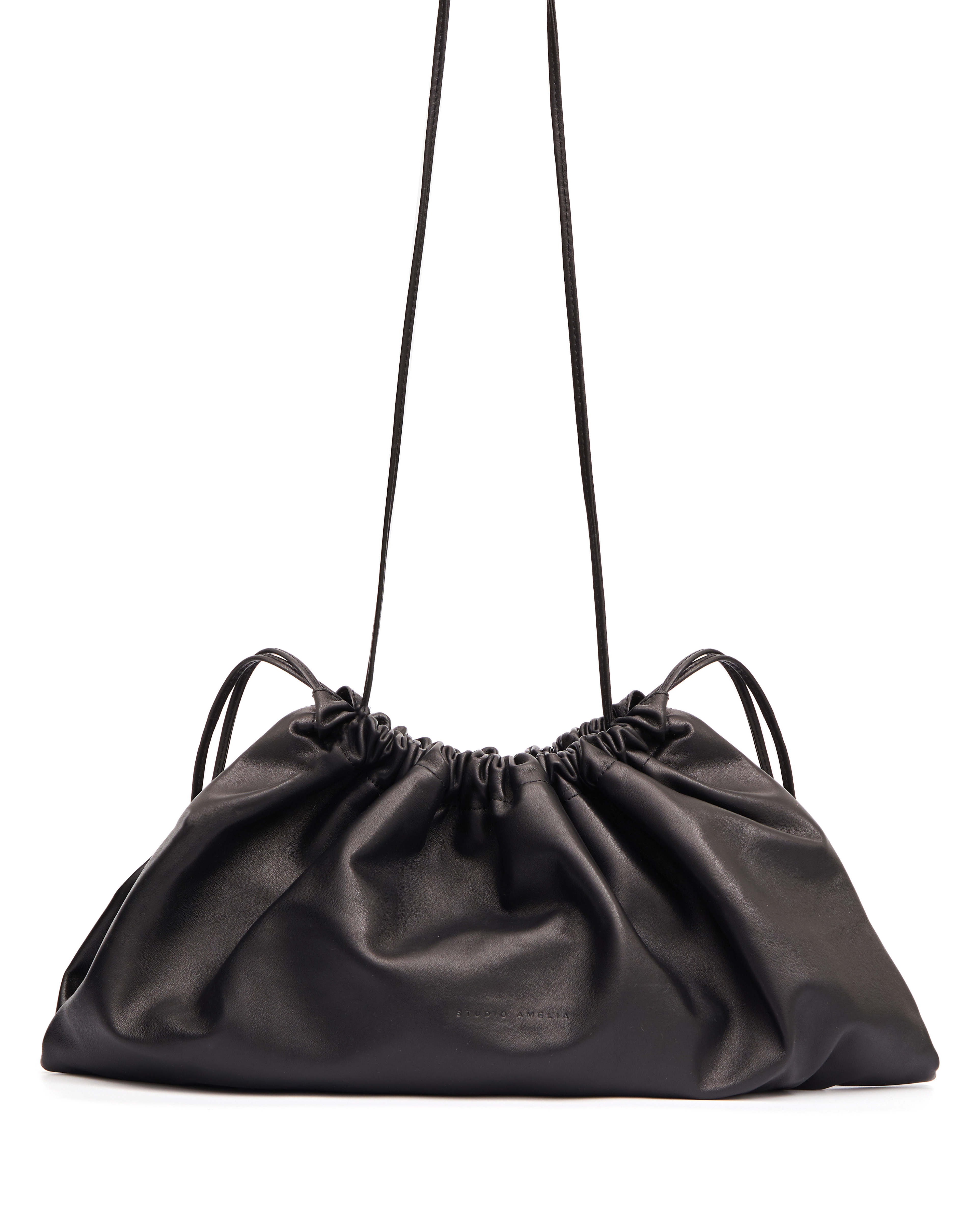 Studio Amelia Leather Shoulder Bag - Black | Garmentory
