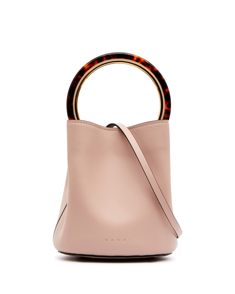 【関税＆送料込み】Marni Pink And Multicolor Leather Should Light pink long hair calfskin Trunkaroo Mini shoulder Bag