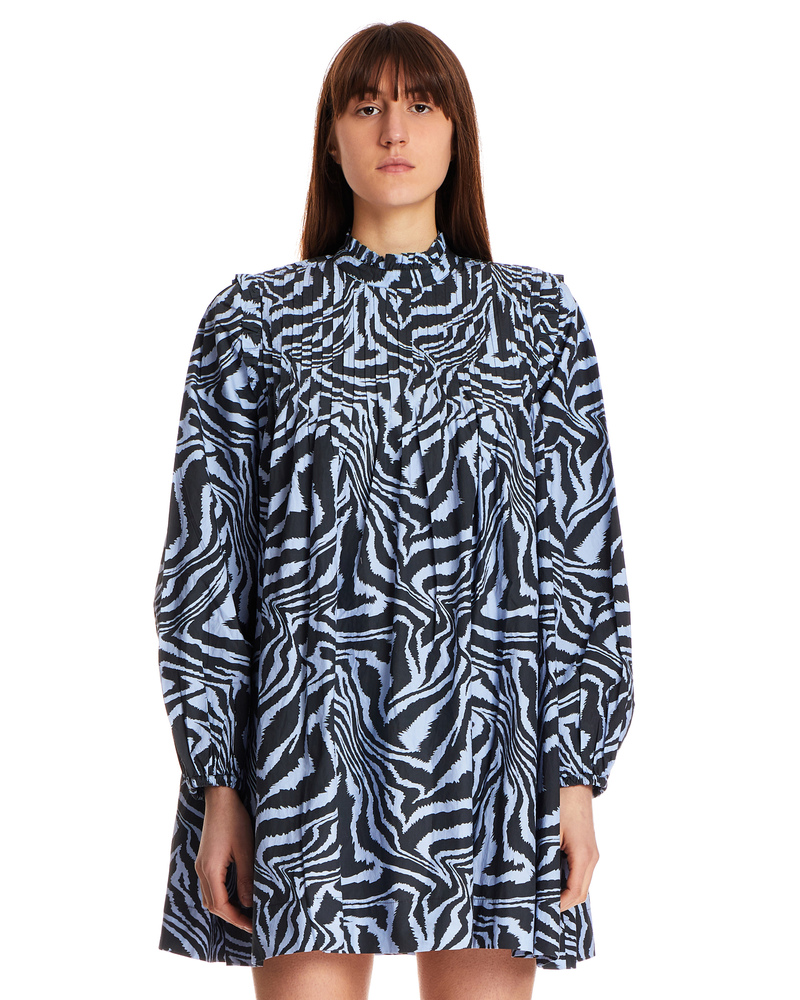 ワンピース Ganni Ganni Animal Print Poplin Dress Leopard Leopard Cotton Poplin V-neck Maxi Dress | GANNI US