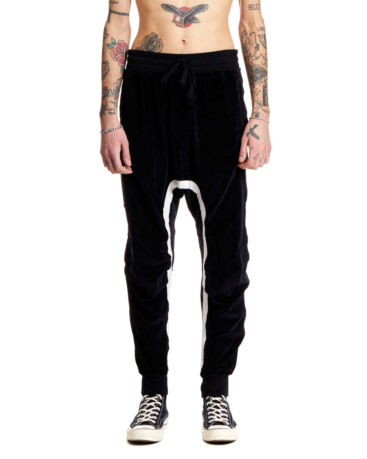 Haider Ackermann Velvet Moonshape Trousers - Black | Garmentory