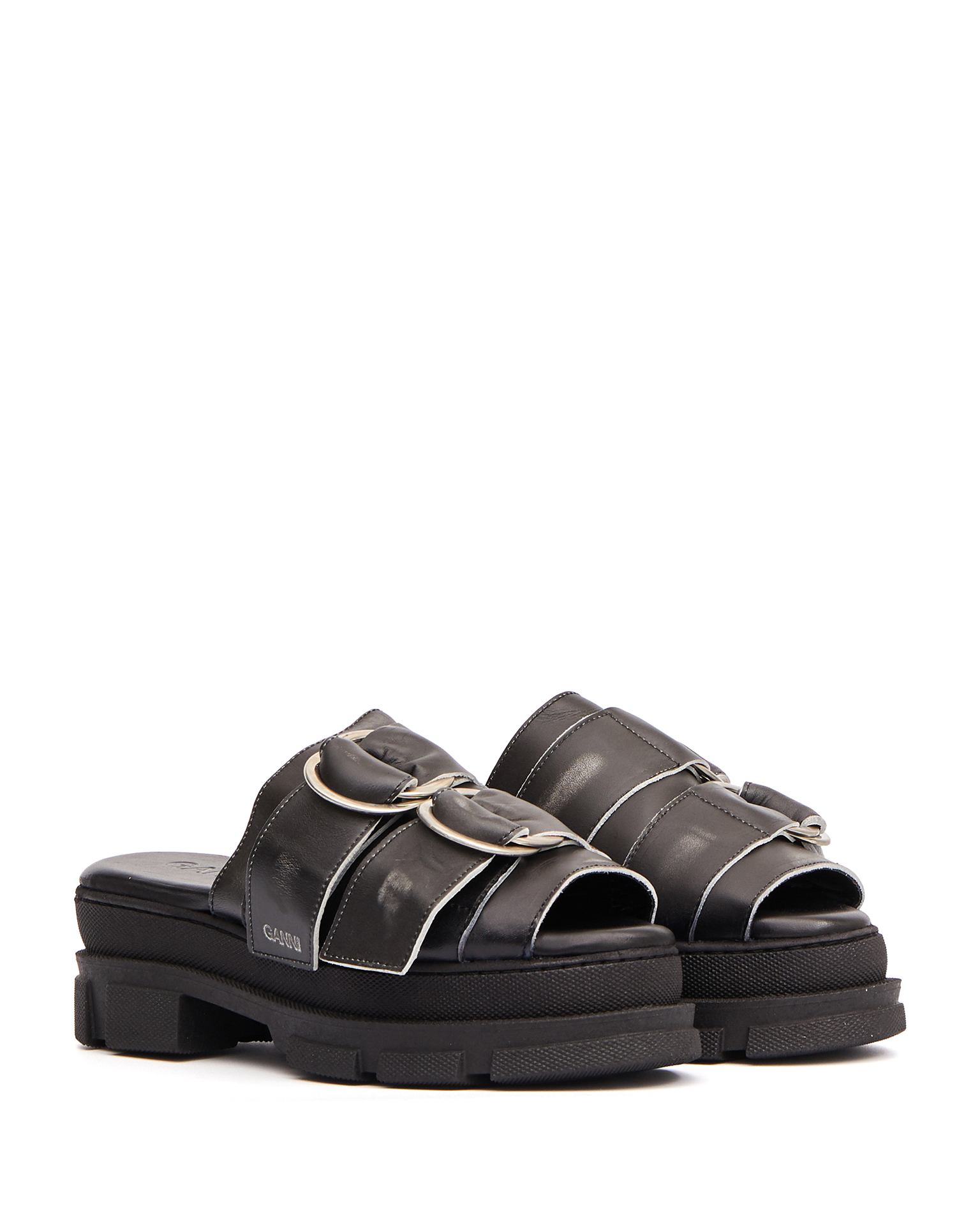 ganni sandals black
