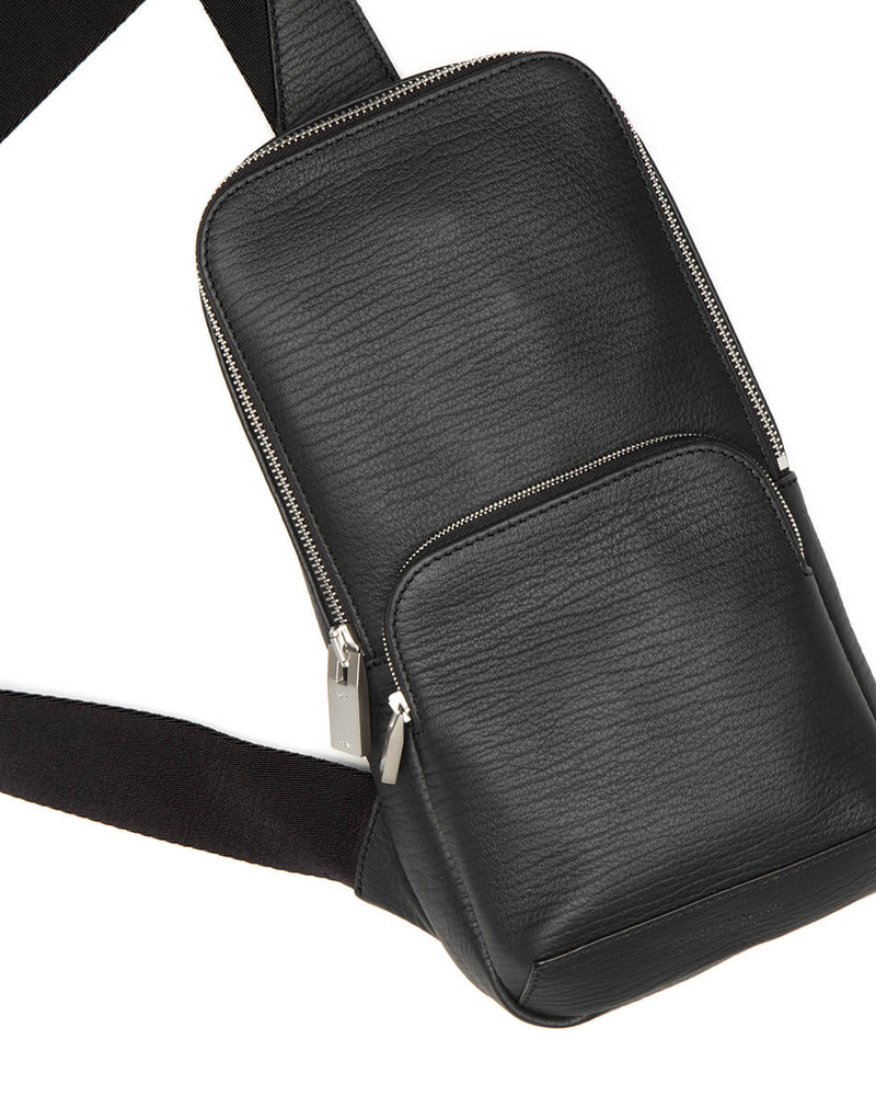 1017 ALYX 9SM Leather Shoulder Bag - Black | Garmentory