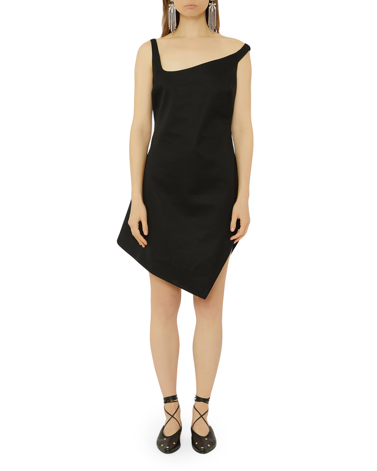 Coperni Motion Mini Cotton Dress - Black | Garmentory