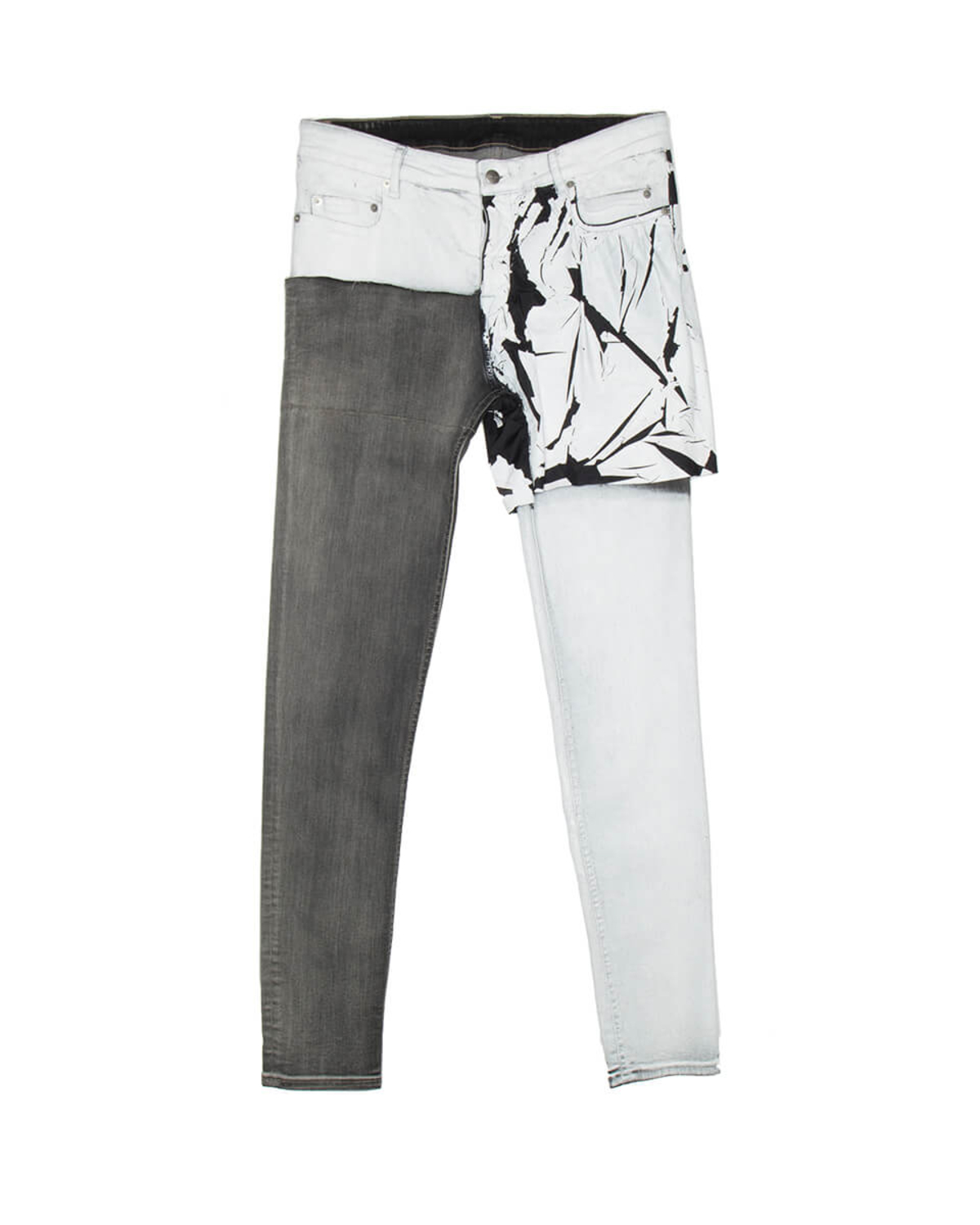 パンツ rick owens tyrone collage Rick Owens Tyrone Collage Jeans - White | Garmentory