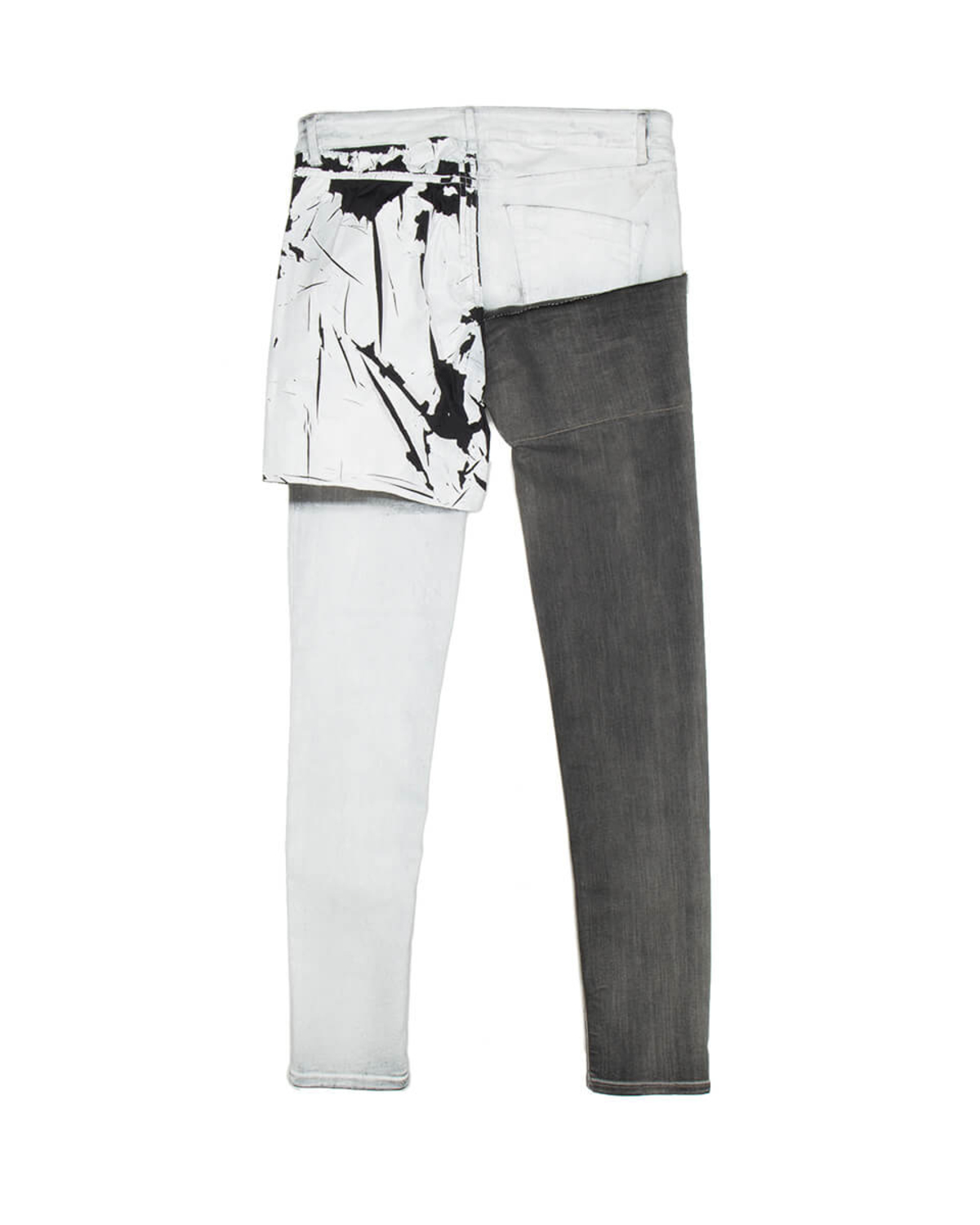 Rick Owens Tyrone Collage Jeans - White | Garmentory
