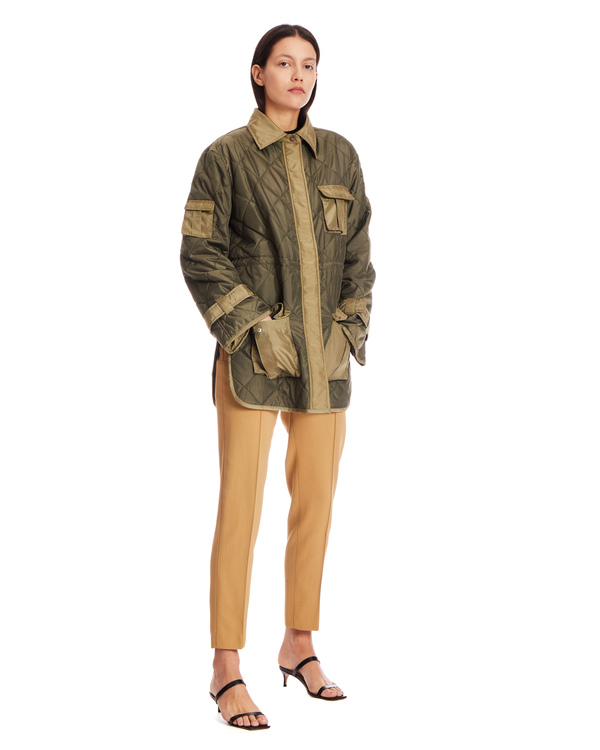 【関税&送料込】Ganni Nylon Jacket Kalamata Green Nylon Jacket | GANNI (Global)