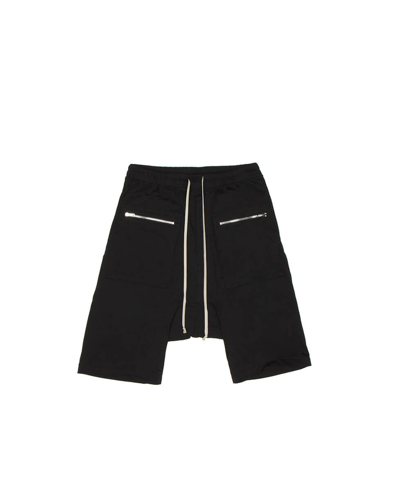 Rick Owens DRKSHDW Cotton Cargo Pods Bermuda - Black | Garmentory