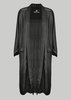 Berenik Techlaces Long Cardigan - Black Shiny - Thumbnail 2