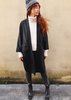 Berenik Techlaces Long Cardigan - Black Shiny - Thumbnail 4