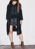 Berenik Techlaces Long Cardigan - Black Shiny - Thumbnail 13