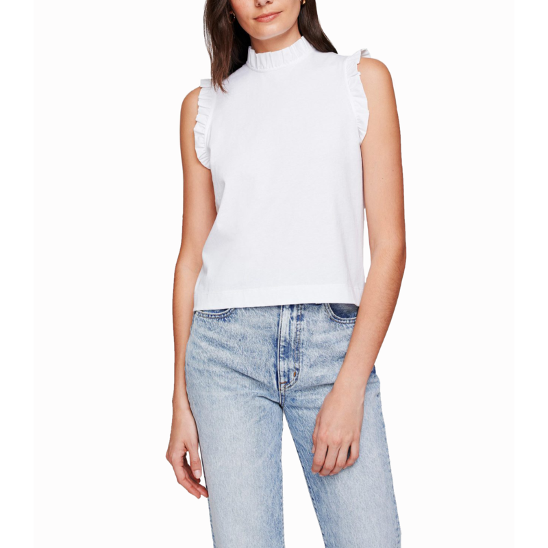 ruffle mock neck top