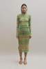 Gauntlett Cheng Bruised Hoodie Dress - GREEN/YELLOW - Thumbnail 4