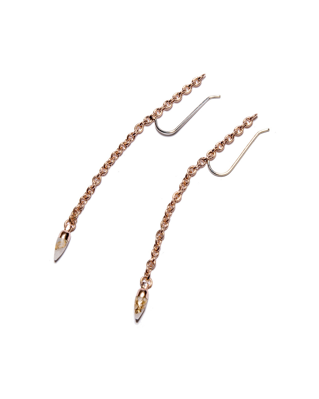 Pamela Love Rose Gold Suspension Climbers with Bronze ...
