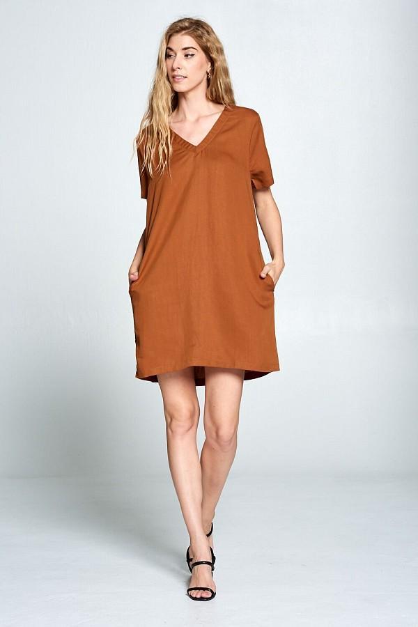 Ellison V Neck Shift Dress | Garmentory