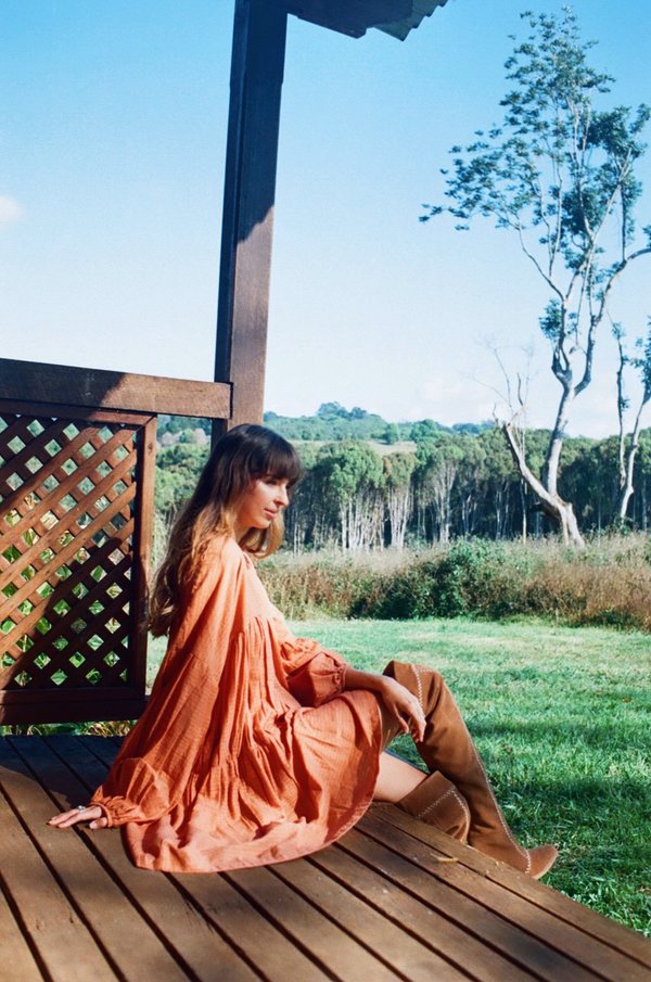 A Perfect Nomad Symi Dress - Deep Burnt Orange