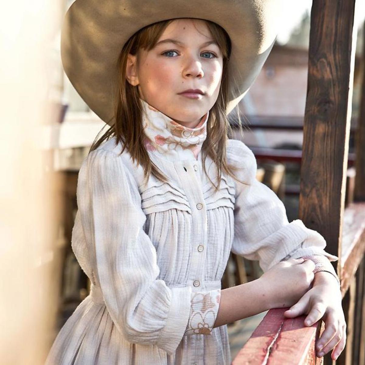 KIds Morley Karol Long Sleeved Dress - Modo Mist/Off White - Image 3 of 4