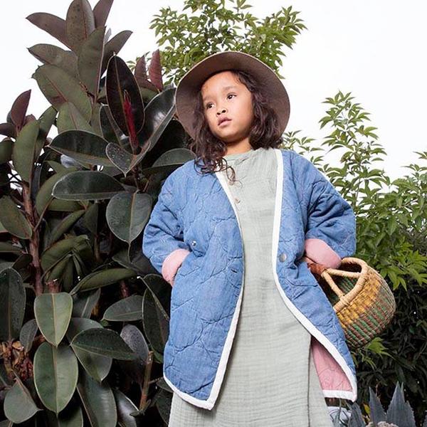 Kids Nico Nico Nima Quilted Jacket - Denim Blue Kids Nico Nico Nima Quilted Jacket - Denim Blue
