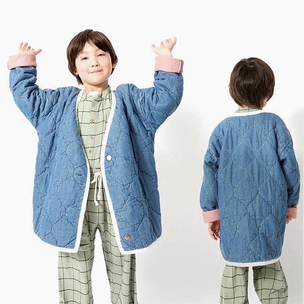 Kids Nico Nico Nima Quilted Jacket - Denim Blue Kids Nico Nico Nima Quilted Jacket - Denim Blue