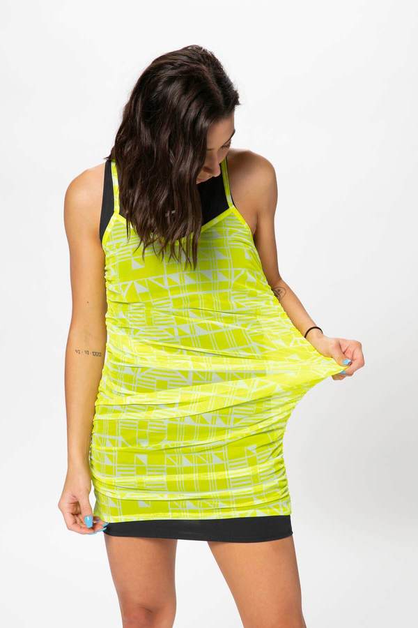 nike dress yellow and black