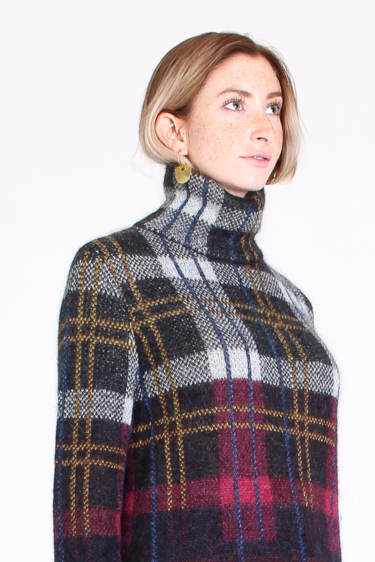 Suno Turtleneck sweater in plaid Suno Turtleneck sweater in plaid
