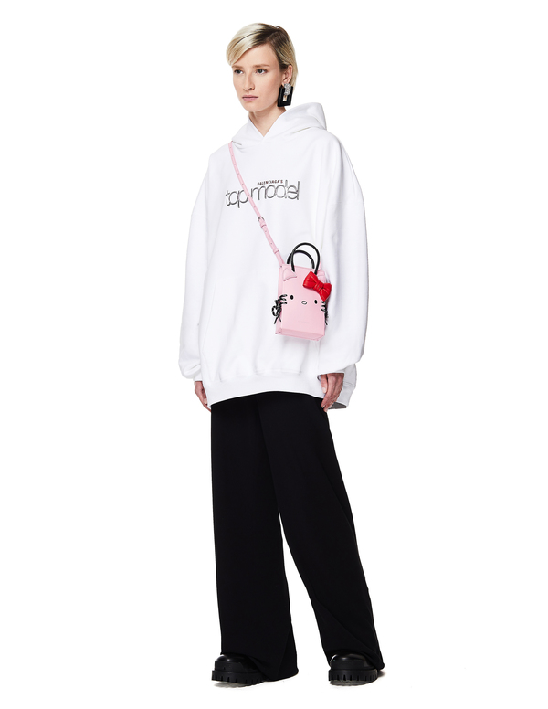 Balenciaga Cotton Topmodel Hoodie - White | Garmentory