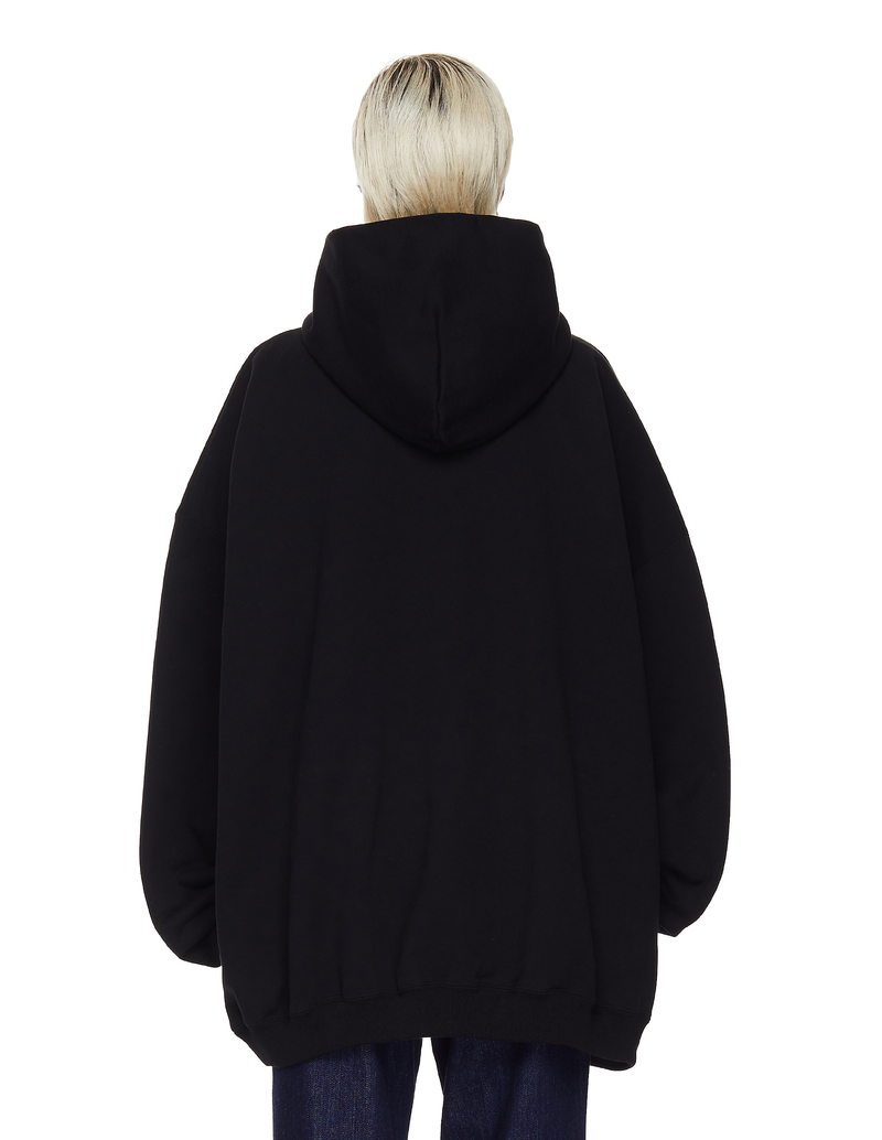 Balenciaga Cotton Topmodel Hoodie - Black | Garmentory