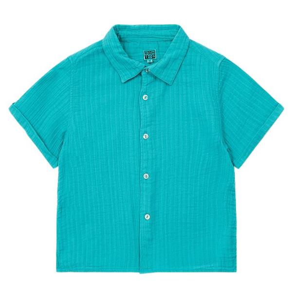 Kids Bonton Ice Short Sleeved Shirt - Teal Green Kids Bonton Ice Short Sleeved Shirt - Teal Green